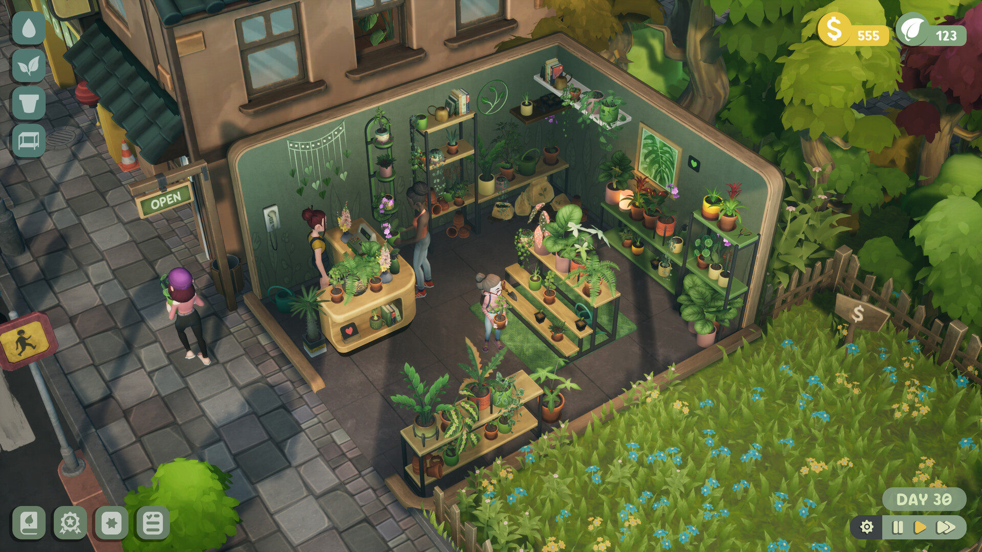 Leafy Corner plant shop gameplay